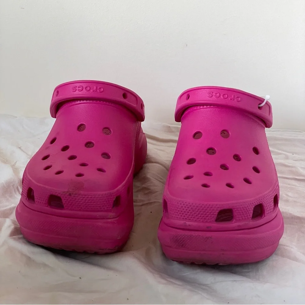 Crocs Classic Bae Clog BarbieCore Pink Platform Womens Festival Cartoon Comicon